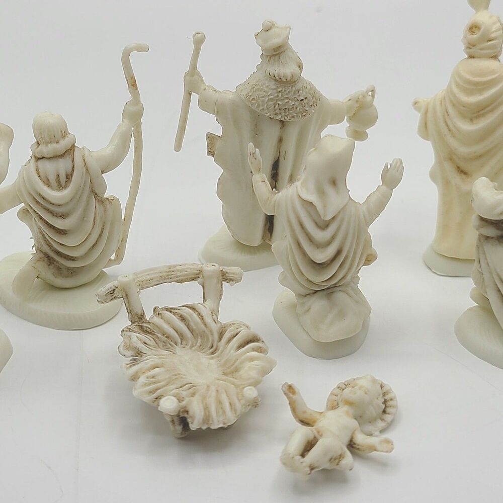 Mid-Century Christmas Nativity Set of 7 Signed Made in Italy Vtg Holiday Decor - Picture 8 of 11